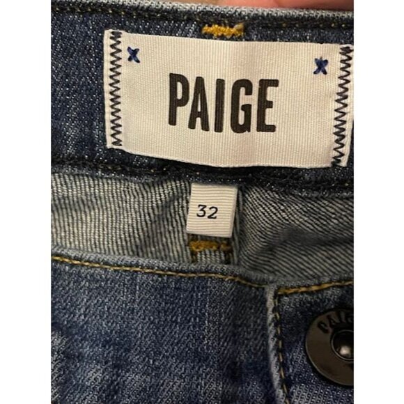 Paige Doheny 32 Mens Denim Jeans Cotton & Elastane Blue - Picture 3 of 16